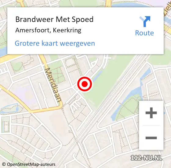 Locatie op kaart van de 112 melding: Brandweer Met Spoed Naar Amersfoort, Keerkring op 16 november 2017 10:49