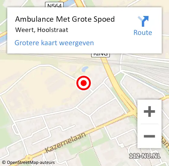 Locatie op kaart van de 112 melding: Ambulance Met Grote Spoed Naar Weert, Hoolstraat op 17 november 2017 15:44