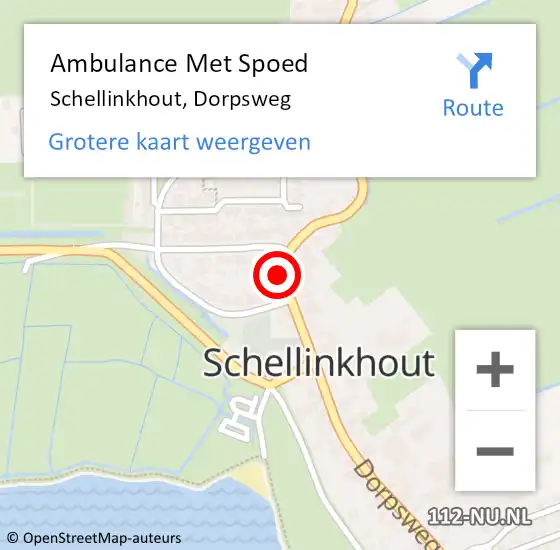 Locatie op kaart van de 112 melding: Ambulance Met Spoed Naar Schellinkhout, Dorpsweg op 18 november 2017 04:03