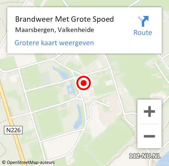 Locatie op kaart van de 112 melding: Brandweer Met Grote Spoed Naar Maarsbergen, Valkenheide op 18 november 2017 15:20