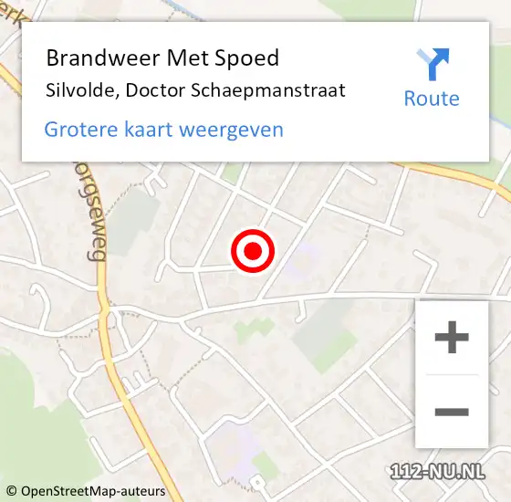 Locatie op kaart van de 112 melding: Brandweer Met Spoed Naar Silvolde, Doctor Schaepmanstraat op 18 november 2017 17:27