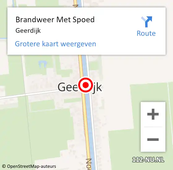 Locatie op kaart van de 112 melding: Brandweer Met Spoed Naar Vroomshoop, Geerdijk op 18 november 2017 18:51