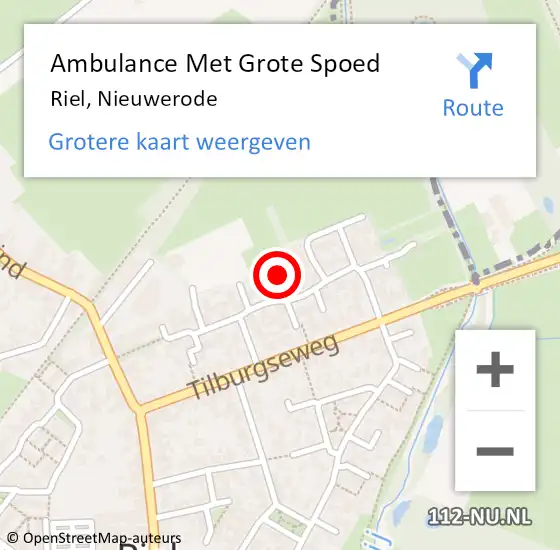 Locatie op kaart van de 112 melding: Ambulance Met Grote Spoed Naar Riel, Nieuwerode op 19 november 2017 03:51