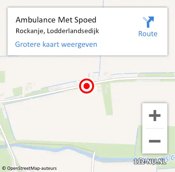 Locatie op kaart van de 112 melding: Ambulance Met Spoed Naar Rockanje, Lodderlandsedijk op 19 november 2017 18:16