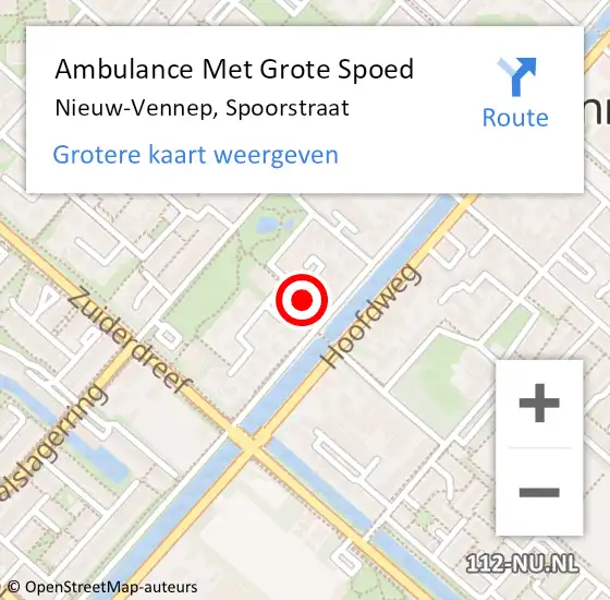 Locatie op kaart van de 112 melding: Ambulance Met Grote Spoed Naar Nieuw-Vennep, Spoorstraat op 20 november 2017 08:21