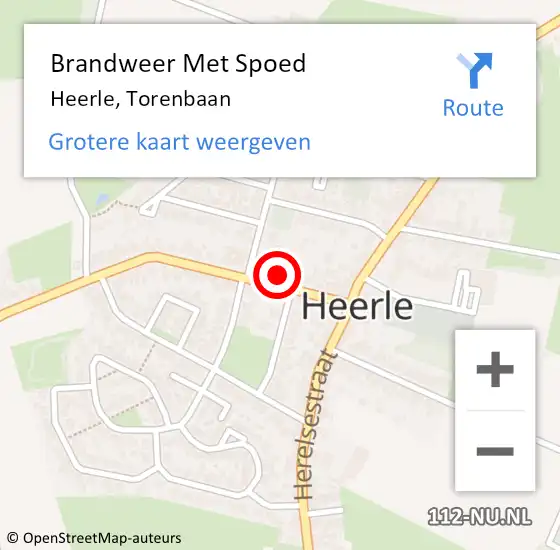 Locatie op kaart van de 112 melding: Brandweer Met Spoed Naar Heerle, Torenbaan op 20 november 2017 17:19