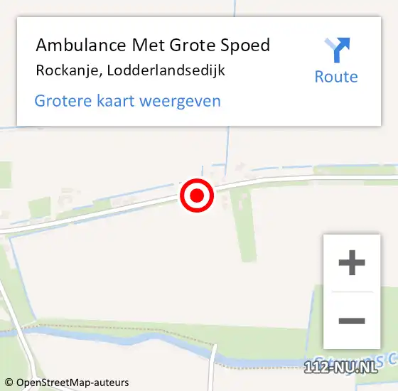Locatie op kaart van de 112 melding: Ambulance Met Grote Spoed Naar Rockanje, Lodderlandsedijk op 20 november 2017 21:54