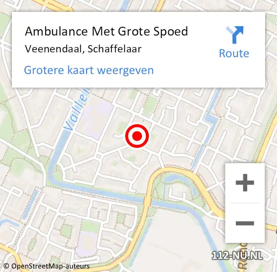 Locatie op kaart van de 112 melding: Ambulance Met Grote Spoed Naar Veenendaal, Schaffelaar op 21 november 2017 01:46