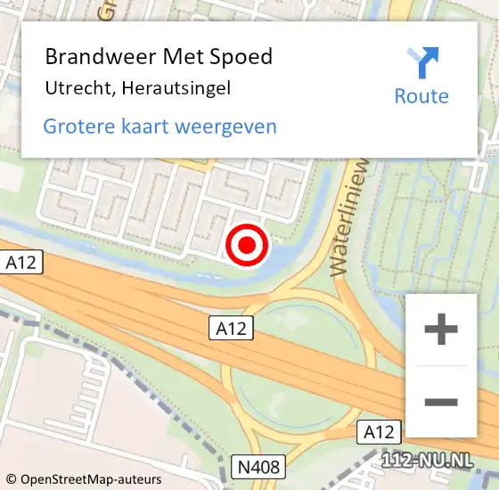 Locatie op kaart van de 112 melding: Brandweer Met Spoed Naar Utrecht, Herautsingel op 21 november 2017 03:57