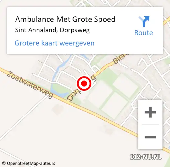 Locatie op kaart van de 112 melding: Ambulance Met Grote Spoed Naar Sint-Annaland, Dorpsweg op 21 november 2017 07:14
