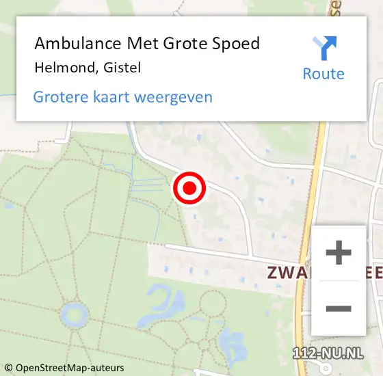 Locatie op kaart van de 112 melding: Ambulance Met Grote Spoed Naar Helmond, Gistel op 21 november 2017 08:19