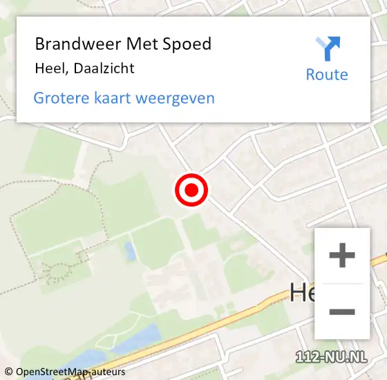 Locatie op kaart van de 112 melding: Brandweer Met Spoed Naar Heel, Daalzicht op 21 november 2017 15:02