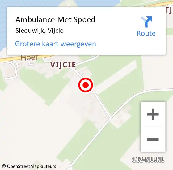 Locatie op kaart van de 112 melding: Ambulance Met Spoed Naar Sleeuwijk, Vijcie op 21 november 2017 15:43