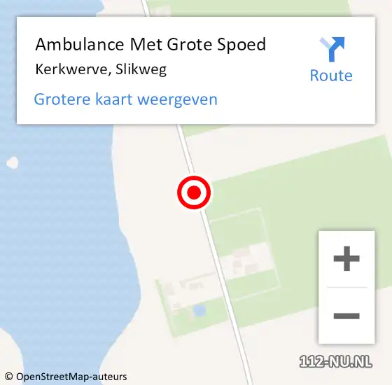 Locatie op kaart van de 112 melding: Ambulance Met Grote Spoed Naar Kerkwerve, Slikweg op 22 november 2017 20:39