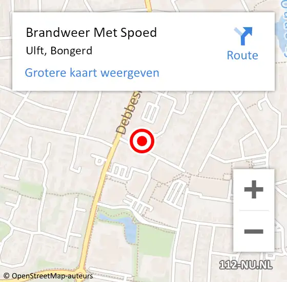 Locatie op kaart van de 112 melding: Brandweer Met Spoed Naar Ulft, Bongerd op 25 november 2017 10:04