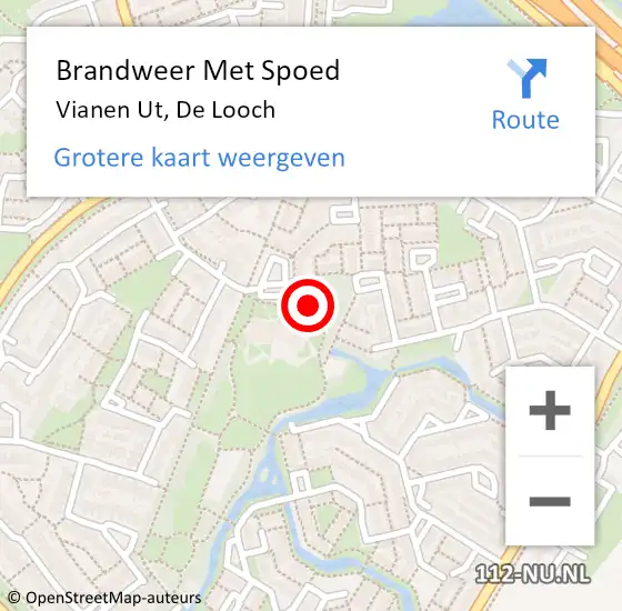 Locatie op kaart van de 112 melding: Brandweer Met Spoed Naar Vianen Ut, De Looch op 25 november 2017 11:18