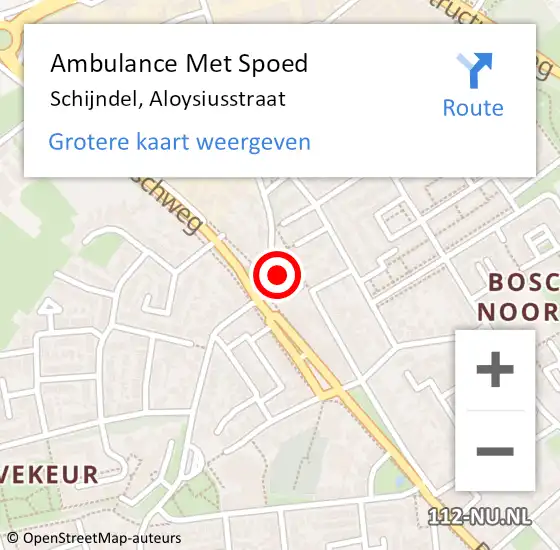 Locatie op kaart van de 112 melding: Ambulance Met Spoed Naar Schijndel, Aloysiusstraat op 26 november 2017 04:12