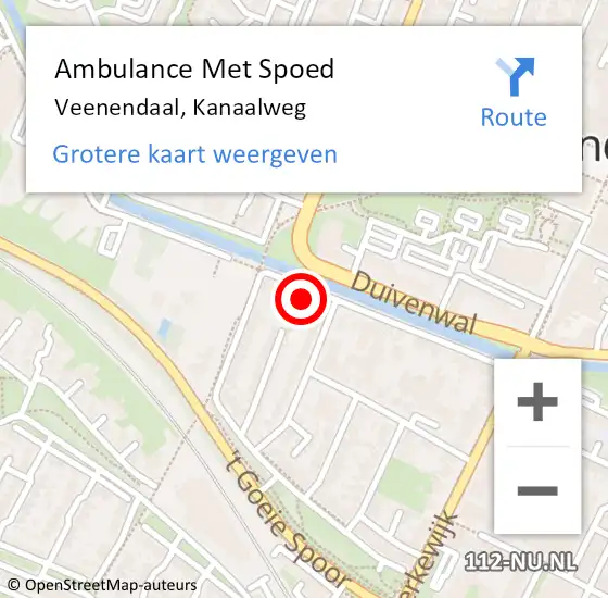 Locatie op kaart van de 112 melding: Ambulance Met Spoed Naar Veenendaal, Kanaalweg op 26 november 2017 10:52