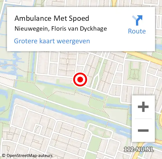 Locatie op kaart van de 112 melding: Ambulance Met Spoed Naar Nieuwegein, Floris van Dyckhage op 27 november 2017 01:12
