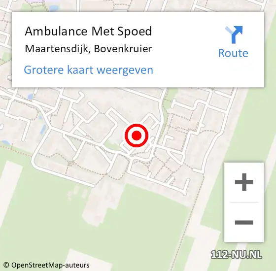 Locatie op kaart van de 112 melding: Ambulance Met Spoed Naar Maartensdijk, Bovenkruier op 27 november 2017 05:58