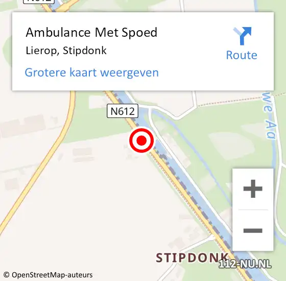 Locatie op kaart van de 112 melding: Ambulance Met Spoed Naar Lierop, Stipdonk op 27 november 2017 09:34