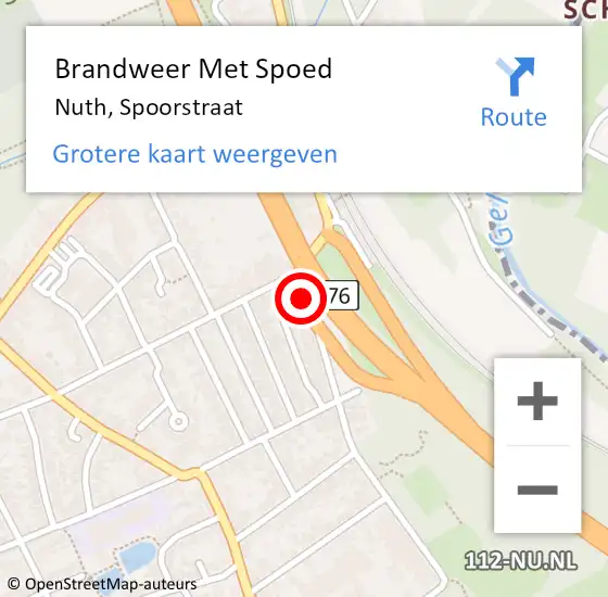 Locatie op kaart van de 112 melding: Brandweer Met Spoed Naar Nuth, Spoorstraat op 27 november 2017 17:51