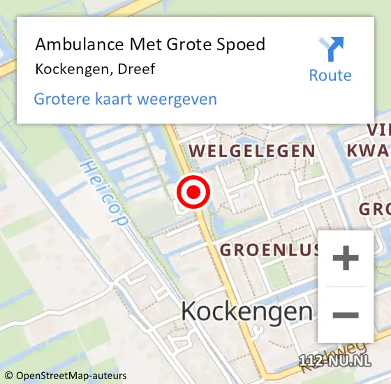 Locatie op kaart van de 112 melding: Ambulance Met Grote Spoed Naar Kockengen, Dreef op 27 november 2017 19:31