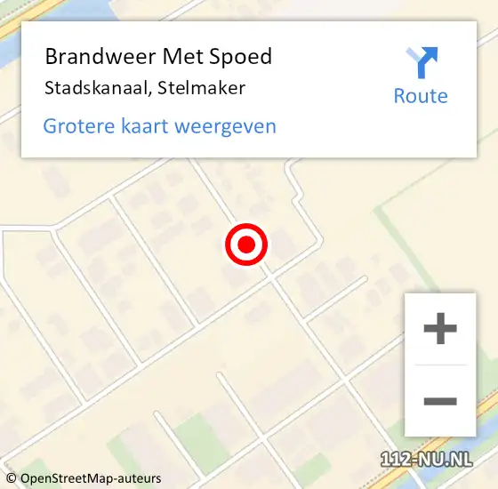 Locatie op kaart van de 112 melding: Brandweer Met Spoed Naar Stadskanaal, Stelmaker op 27 november 2017 21:06