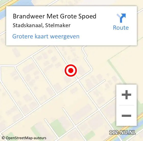 Locatie op kaart van de 112 melding: Brandweer Met Grote Spoed Naar Stadskanaal, Stelmaker op 27 november 2017 21:13