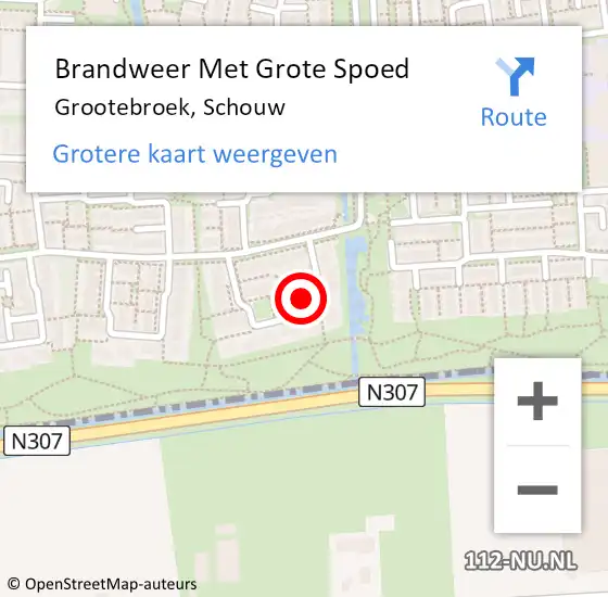 Locatie op kaart van de 112 melding: Brandweer Met Grote Spoed Naar Grootebroek, Schouw op 28 november 2017 01:40