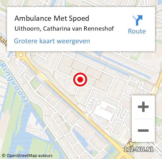 Locatie op kaart van de 112 melding: Ambulance Met Spoed Naar Uithoorn, Catharina van Renneshof op 28 november 2017 02:56