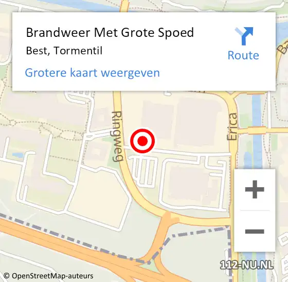 Locatie op kaart van de 112 melding: Brandweer Met Grote Spoed Naar Best, Tormentil op 28 november 2017 07:12