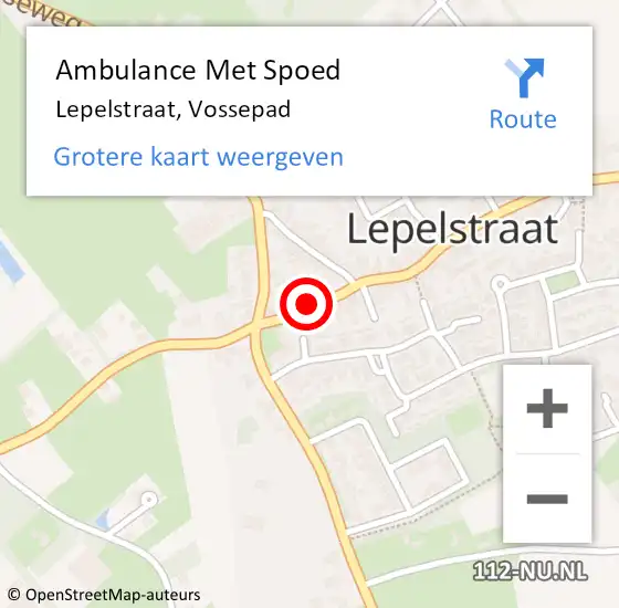 Locatie op kaart van de 112 melding: Ambulance Met Spoed Naar Lepelstraat, Vossepad op 28 november 2017 07:36