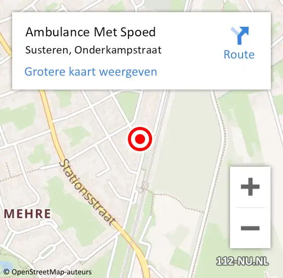 Locatie op kaart van de 112 melding: Ambulance Met Spoed Naar Susteren, Onderkampstraat op 28 november 2017 08:13