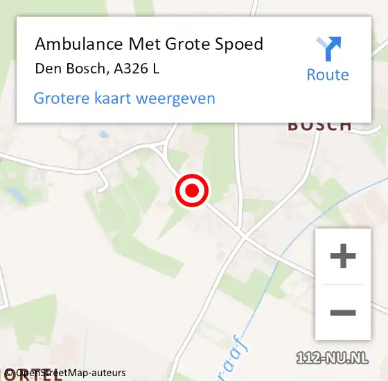 Locatie op kaart van de 112 melding: Ambulance Met Grote Spoed Naar Bosch op 28 november 2017 16:29