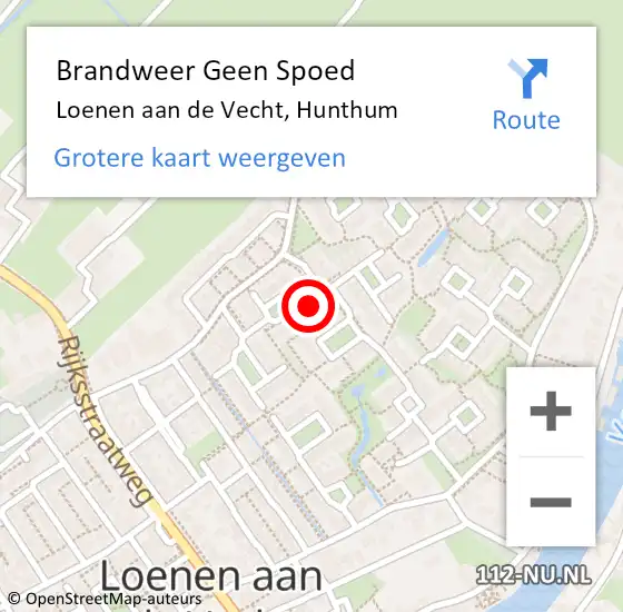 Locatie op kaart van de 112 melding: Brandweer Geen Spoed Naar Loenen aan de Vecht, Hunthum op 28 november 2017 16:49