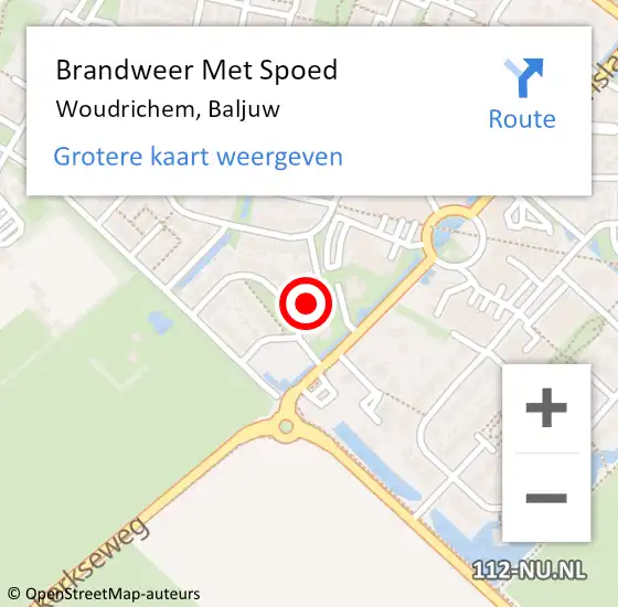 Locatie op kaart van de 112 melding: Brandweer Met Spoed Naar Woudrichem, Baljuw op 28 november 2017 23:49