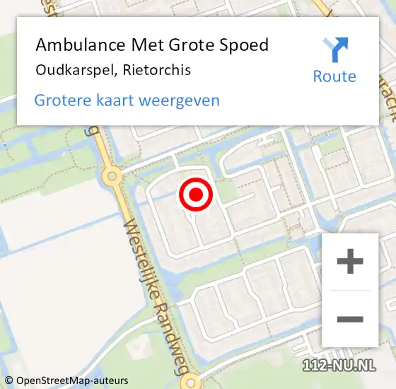 Locatie op kaart van de 112 melding: Ambulance Met Grote Spoed Naar Oudkarspel, Rietorchis op 29 november 2017 05:45