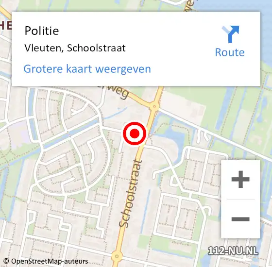 Locatie op kaart van de 112 melding: Politie Vleuten, Schoolstraat op 29 november 2017 07:47