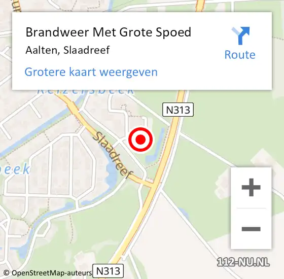 Locatie op kaart van de 112 melding: Brandweer Met Grote Spoed Naar Aalten, Slaadreef op 29 november 2017 10:30