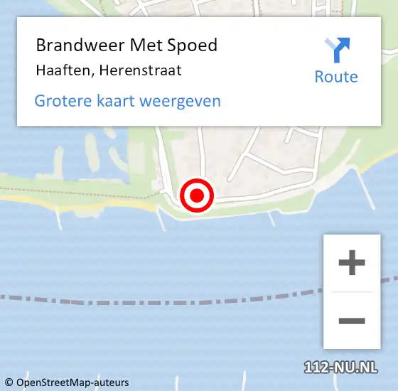 Locatie op kaart van de 112 melding: Brandweer Met Spoed Naar Haaften, Herenstraat op 29 november 2017 16:14