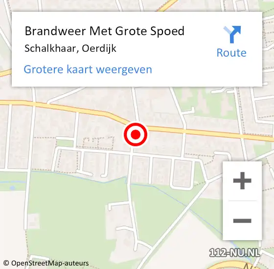 Locatie op kaart van de 112 melding: Brandweer Met Grote Spoed Naar Schalkhaar, Oerdijk op 30 november 2017 06:43