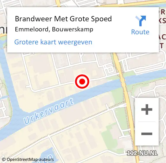 Locatie op kaart van de 112 melding: Brandweer Met Grote Spoed Naar Emmeloord, Bouwerskamp op 30 november 2017 11:29