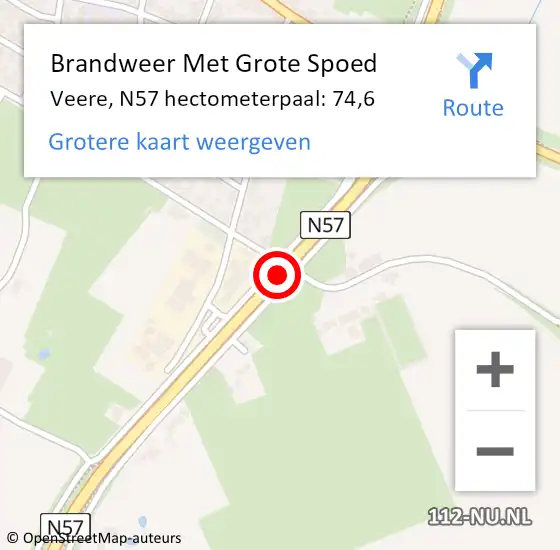 Locatie op kaart van de 112 melding: Brandweer Met Grote Spoed Naar Vrouwenpolder, N57 hectometerpaal: 60,0 op 30 november 2017 14:18