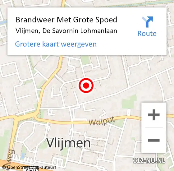 Locatie op kaart van de 112 melding: Brandweer Met Grote Spoed Naar Vlijmen, De Savornin Lohmanlaan op 30 november 2017 18:03