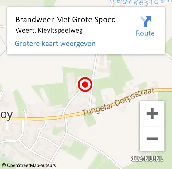 Locatie op kaart van de 112 melding: Brandweer Met Grote Spoed Naar Weert, Kievitspeelweg op 30 november 2017 21:12