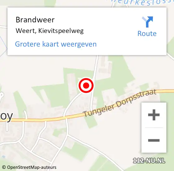 Locatie op kaart van de 112 melding: Brandweer Weert, Kievitspeelweg op 30 november 2017 23:00