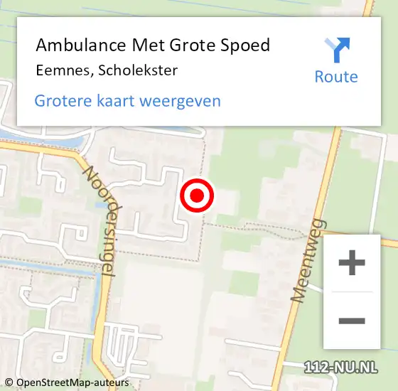 Locatie op kaart van de 112 melding: Ambulance Met Grote Spoed Naar Eemnes, Scholekster op 2 december 2017 00:38