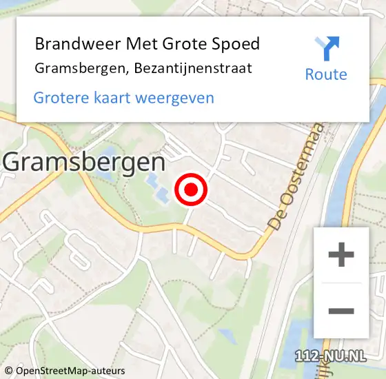 Locatie op kaart van de 112 melding: Brandweer Met Grote Spoed Naar Gramsbergen, Bezantijnenstraat op 2 december 2017 04:19