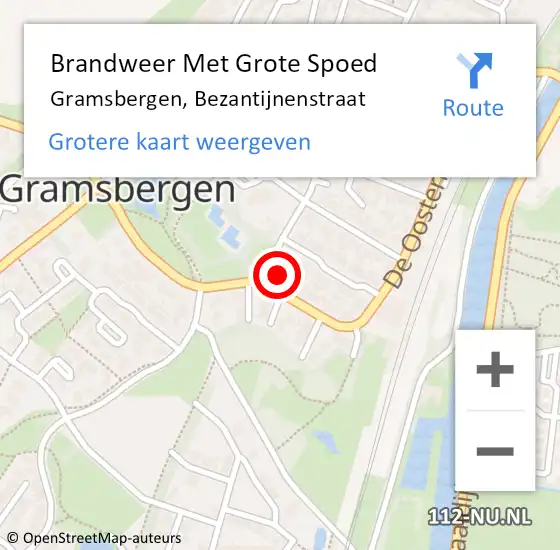 Locatie op kaart van de 112 melding: Brandweer Met Grote Spoed Naar Gramsbergen, Bezantijnenstraat op 2 december 2017 04:22